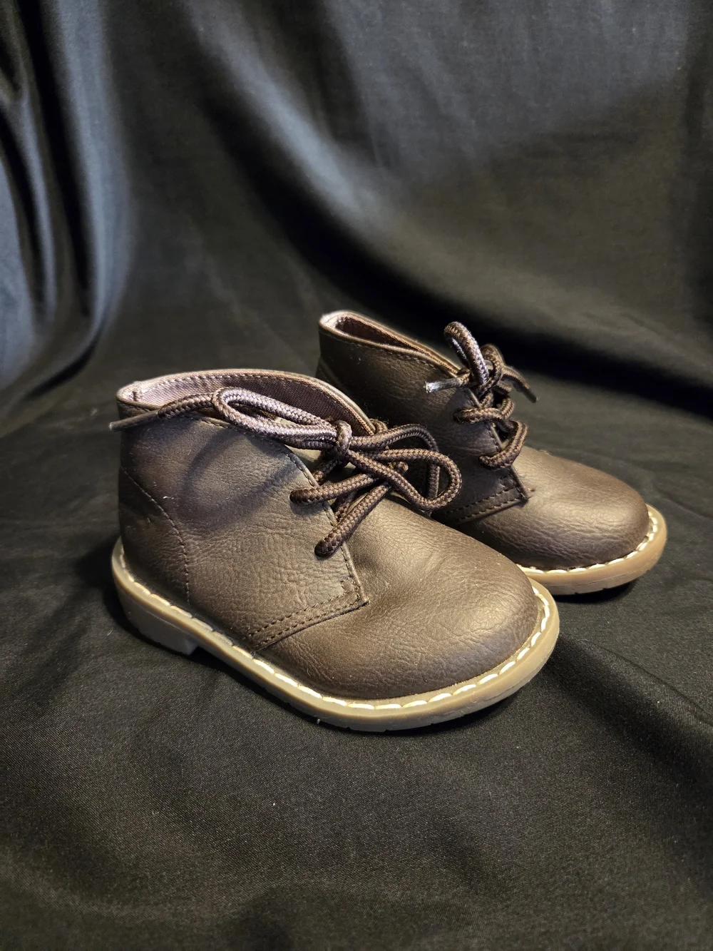 Children's Place Dark Brown Lace-Up Kids Ankle Boots US 5